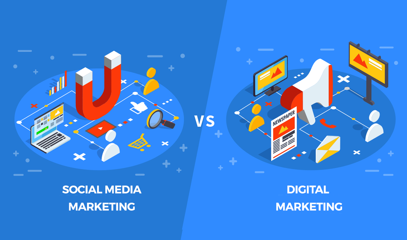 Difference Between Digital Marketing and Social Media Marketing